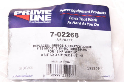 Prime Line 7-02268, 399968 Air Filter NOS
