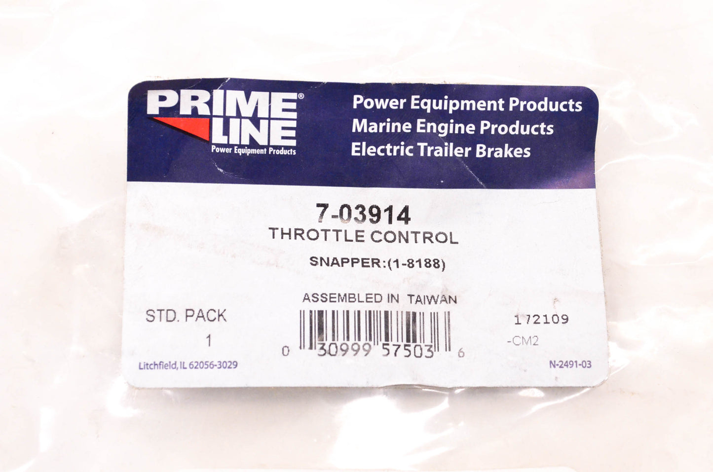 Prime Line 7-03914, 1-8188 Throttle Control fits 5 HP Engines NOS