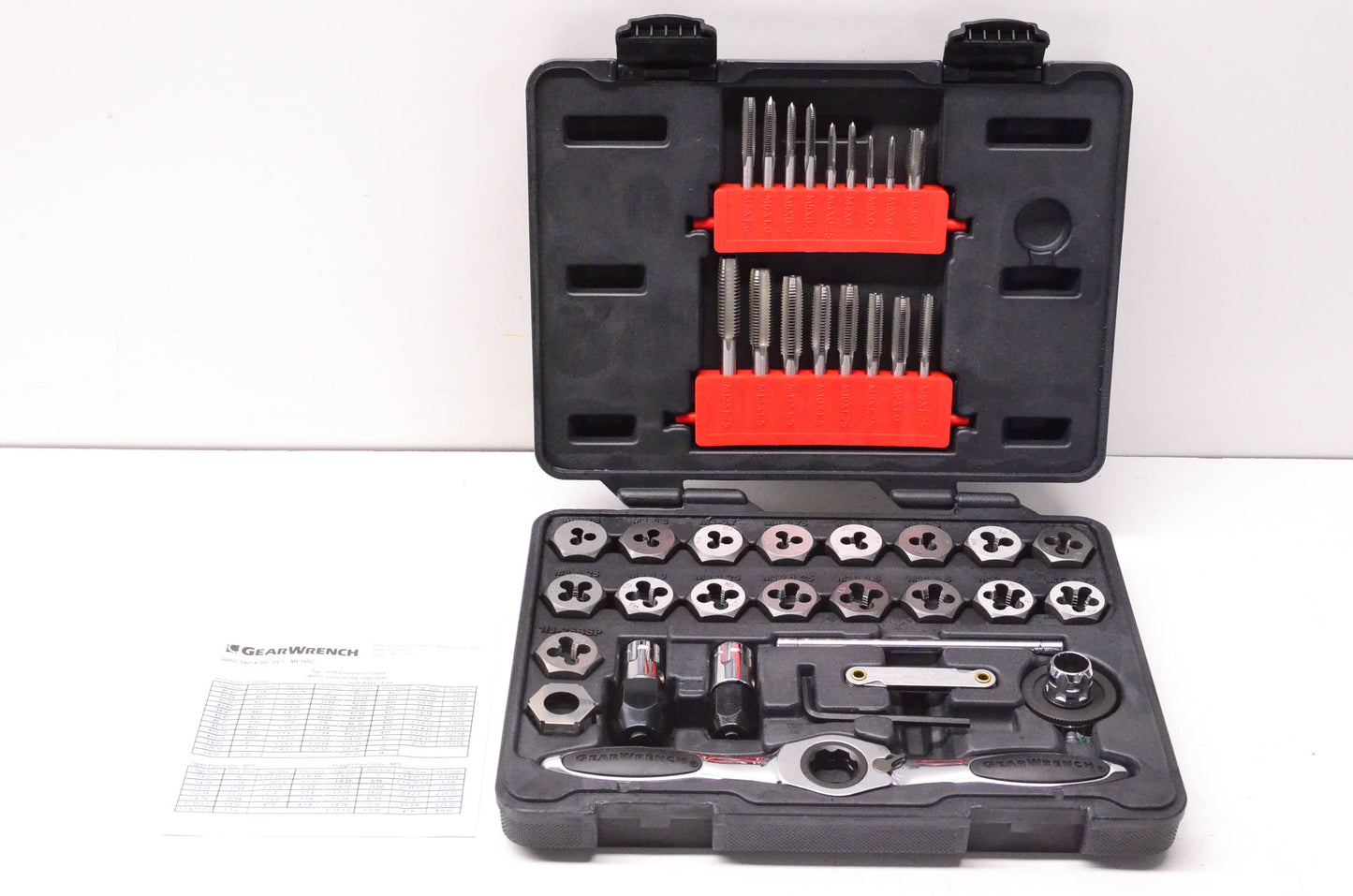 Gear Wrench 3886 40 Pc Metric Tap and Die Drive Tool Kit NOS