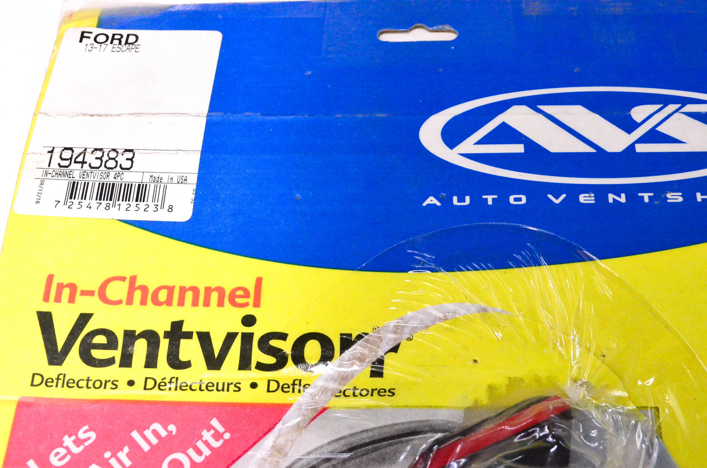 AVS 194383 In-Channel Ventvisor Rain Guards for 2013-19 Ford Escape NOS