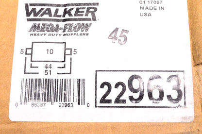 Walker 22963 Mega-Flow Heavy Duty Muffler NOS