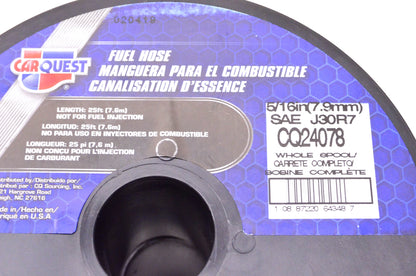 Carquest CQ24078 25' Fuel Hose 5/16" Diameter NOS