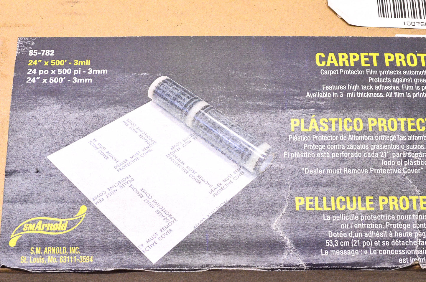 S.M. Arnold 85-782 24" x 500' Carpet Protector Film NOS