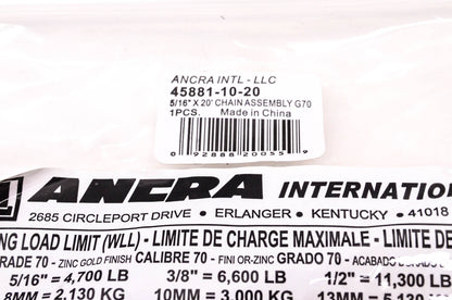 Ancra International 45881-10-20 5/16" x 20' Chain Assembly NOS