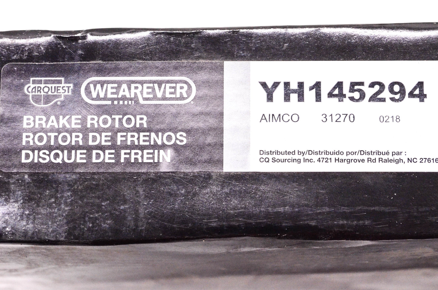 Wearever YH145294 Brake Rotor NOS