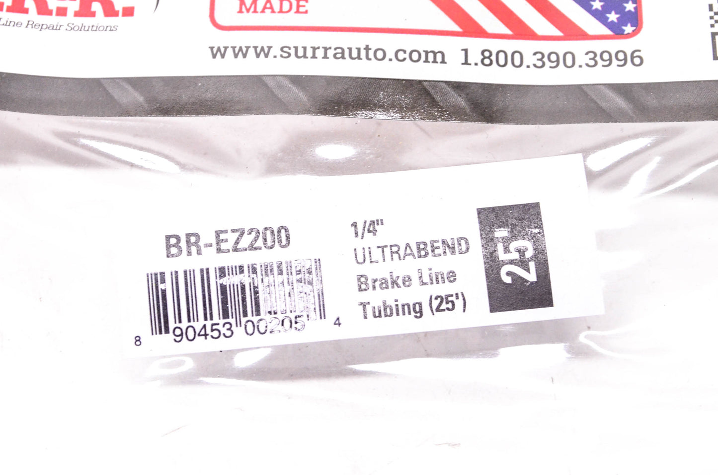 S.U.R.&R. BR-EZ200 1/4" Ultrabend Brake Line Tubing 25' Cut NOS