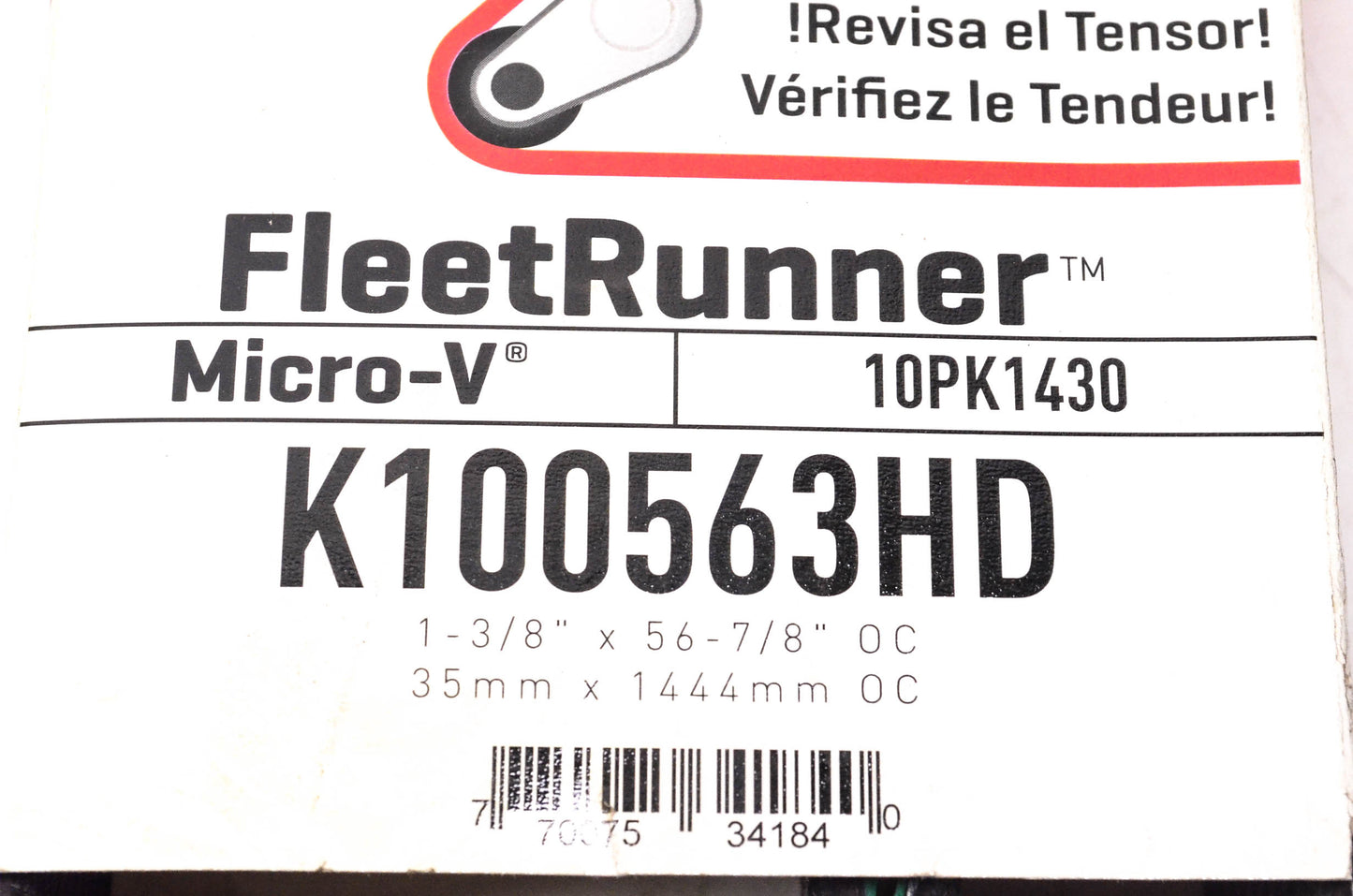 Gates K100563HD FleetRunner Micro-V Belt NOS