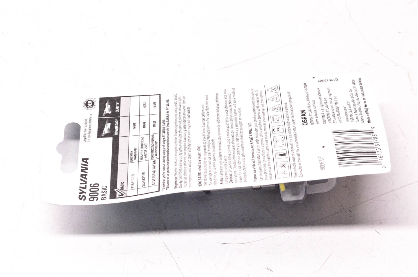 Sylvania 9006.BP Sylvania Basic Headlight NOS