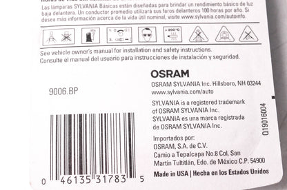 Sylvania 9006.BP Sylvania Basic Headlight NOS