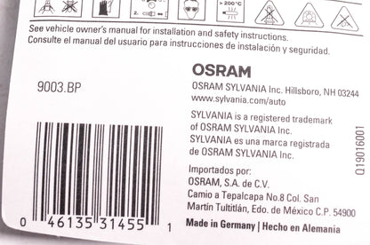 Sylvania 9003.BP Sylvania Basic Headlight NOS