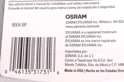 Sylvania 9004.BP Sylvania Basic Headlight NOS