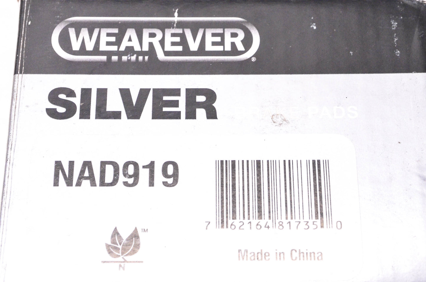 Wearever NAD919 Wearever Silver Brake Pad Kit NOS