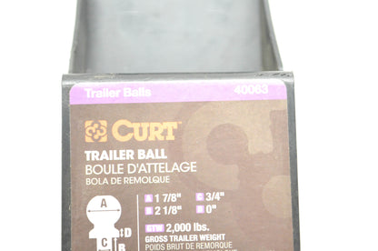 Curt 40063 Trailer Hitch Ball NOS