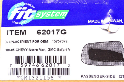 Fit System 62017G Chevy Van Passenger's Side Mirror NOS