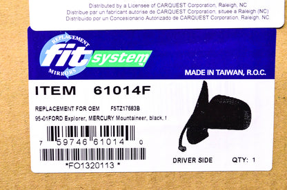 Fit System 61014F Ford Explorer Driver's Side Foldaway Mirror NOS