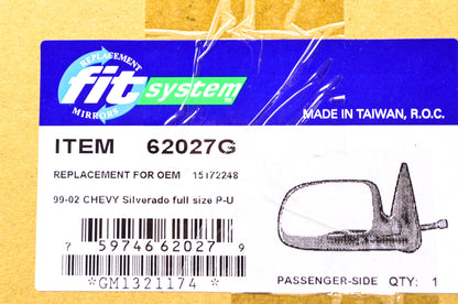 Fit System 62027G Chevy Silverado Passenger's Side Mirror NOS