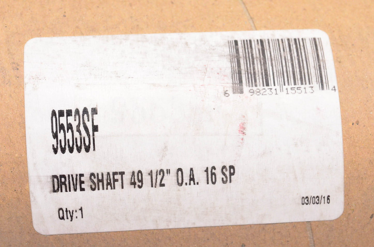 Aftermarket 9553SF Driveshaft NOS