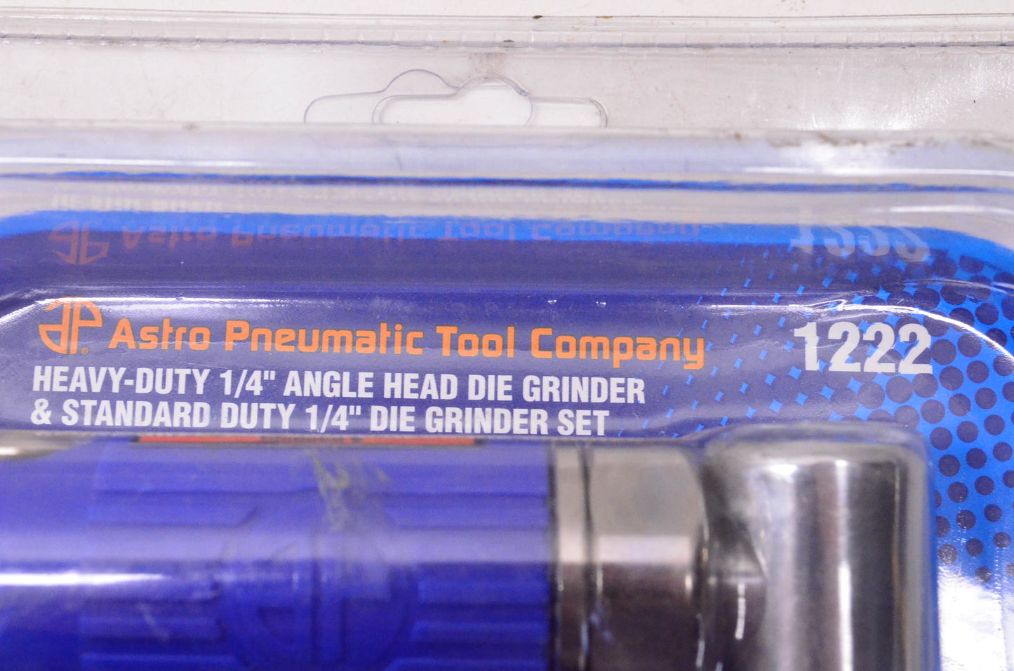 Astro HeavyDuty 1/4" Angle Head Die Grinder&Standard 1/4" Die Grinder Kit NOS