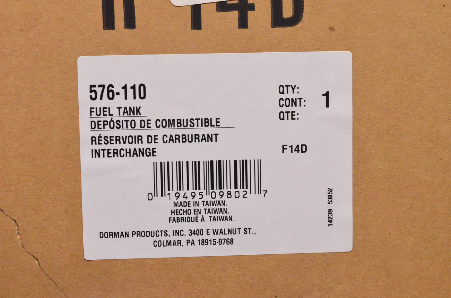 Dorman 576-110 Fuel Tank NOS