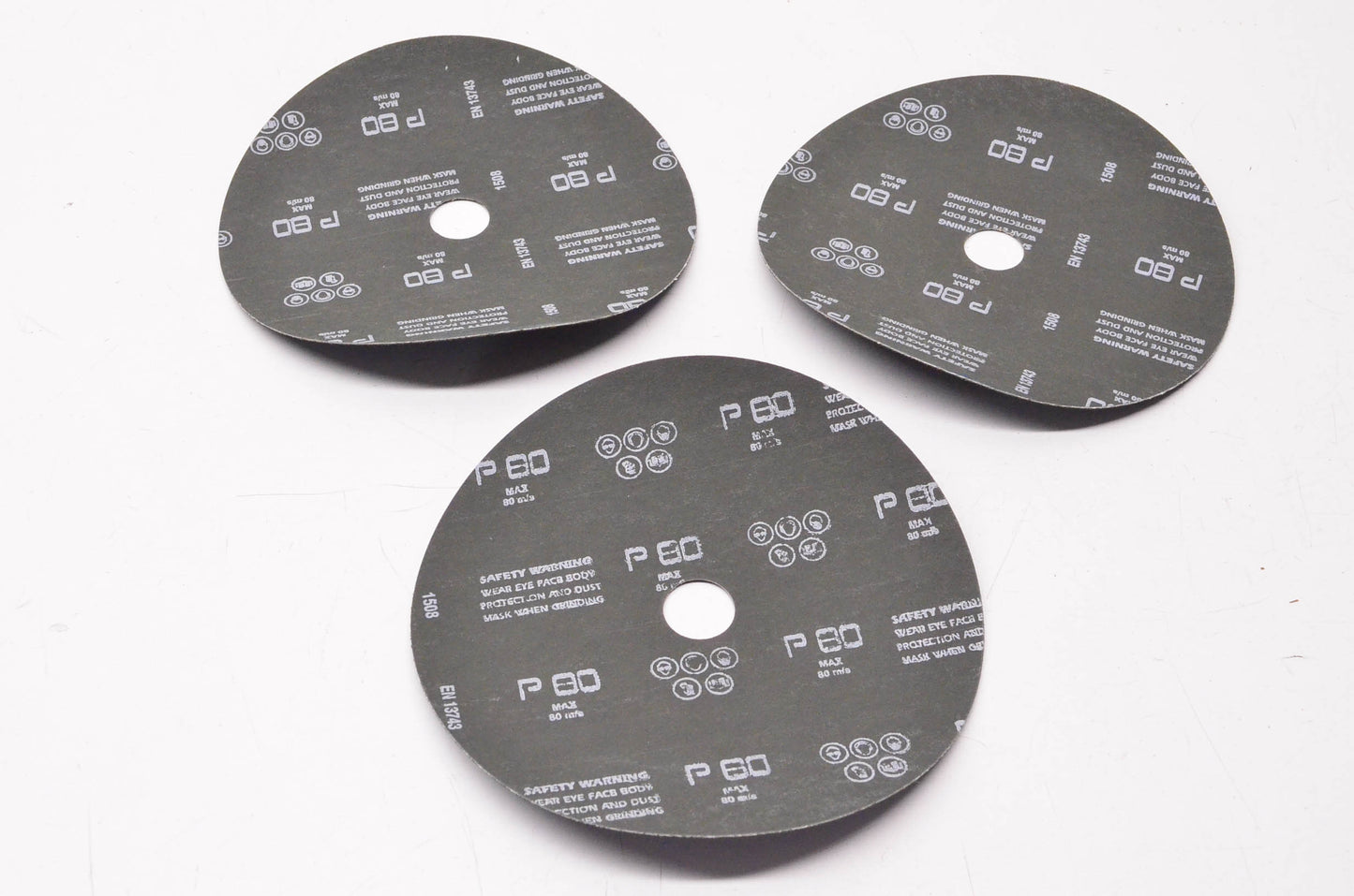 Forney 71640 7" x 7/8" Sanding Discs Qty 3 NOS