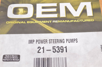 Carquest 21-5391 Remanufactured Power Steering Pump NOS