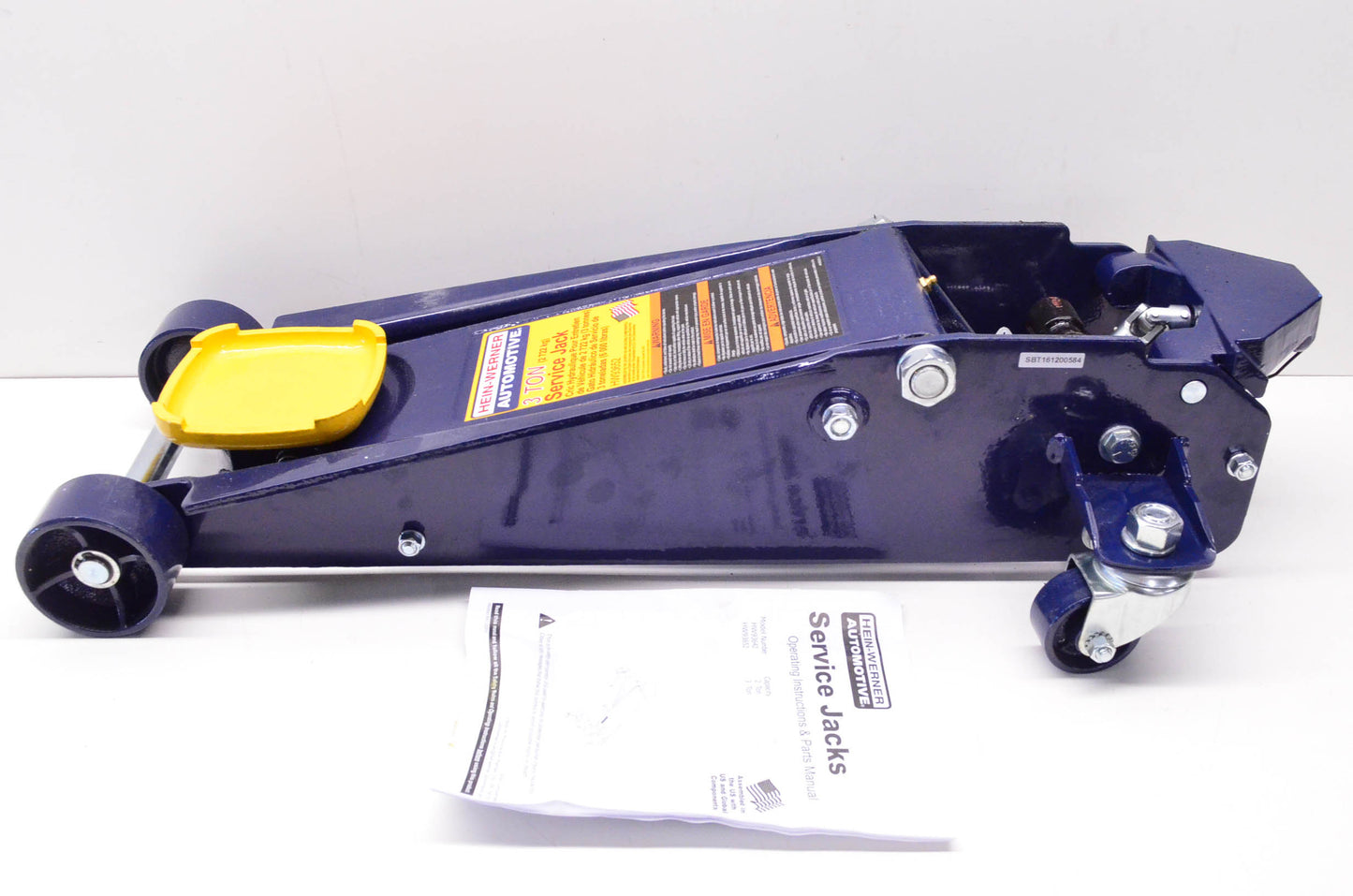 Hein-Werner HW93652 3 Ton Heavy Duty Service Jack NOS