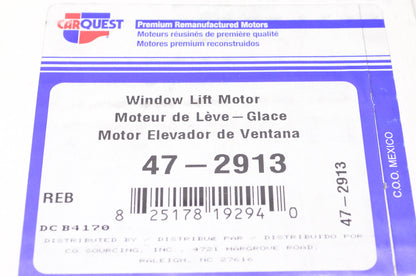 Carquest 47-2913 Remanufactured Window Lift Motor NOS