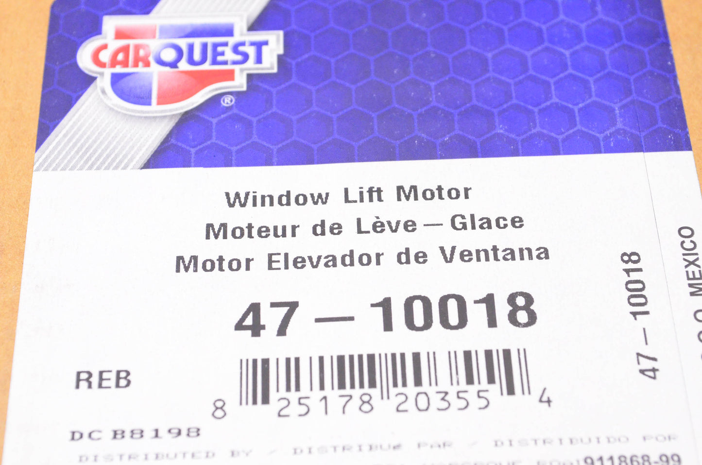 Carquest 47-10018 Remanufactured Window Lift Motor NOS