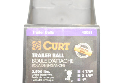 Curt 40081 Trailer Hitch Ball NOS