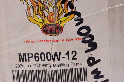 High Teck MP600W-12 292mm x 750' White Masking Paper Qty 3 NOS