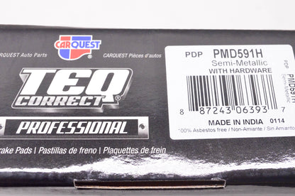 Carquest PMD591H Teq Correct Semi-Metallic Disc Brake Pad Kit NOS