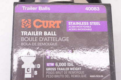 Curt 40083 Trailer Ball NOS