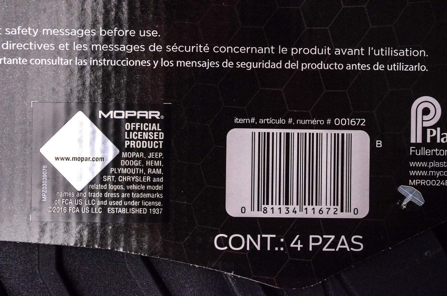 Mopar 001672 Mopar Weather Pro Ram Floor Mats NOS