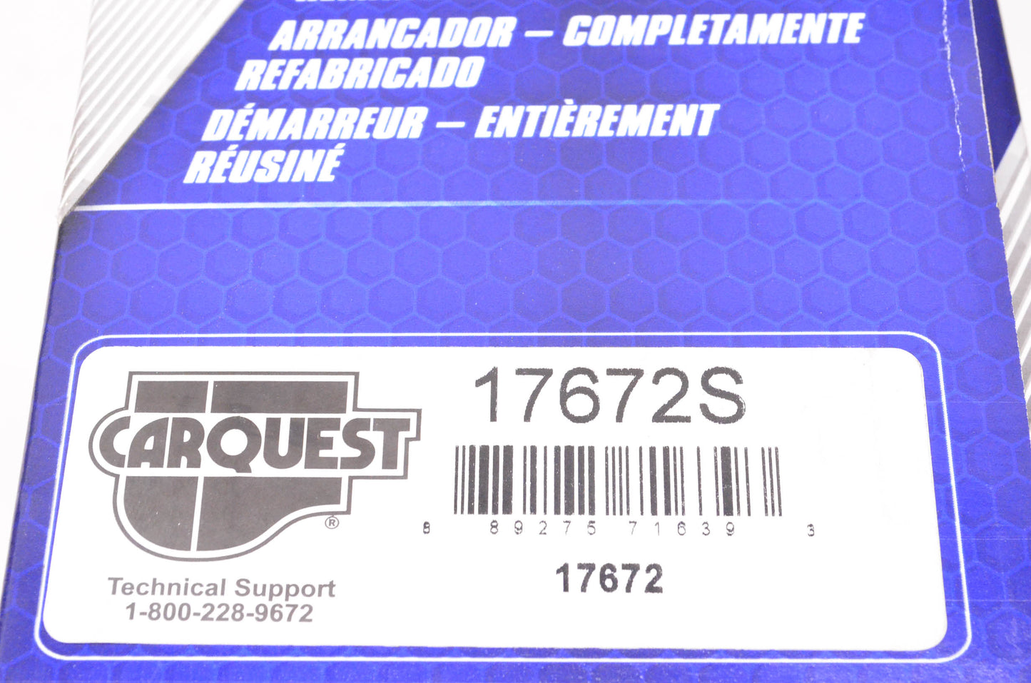 Carquest 17672S Remanufactured Starter NOS