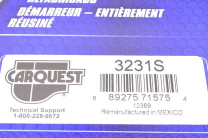 Carquest 3231S Remanufactured Starter NOS