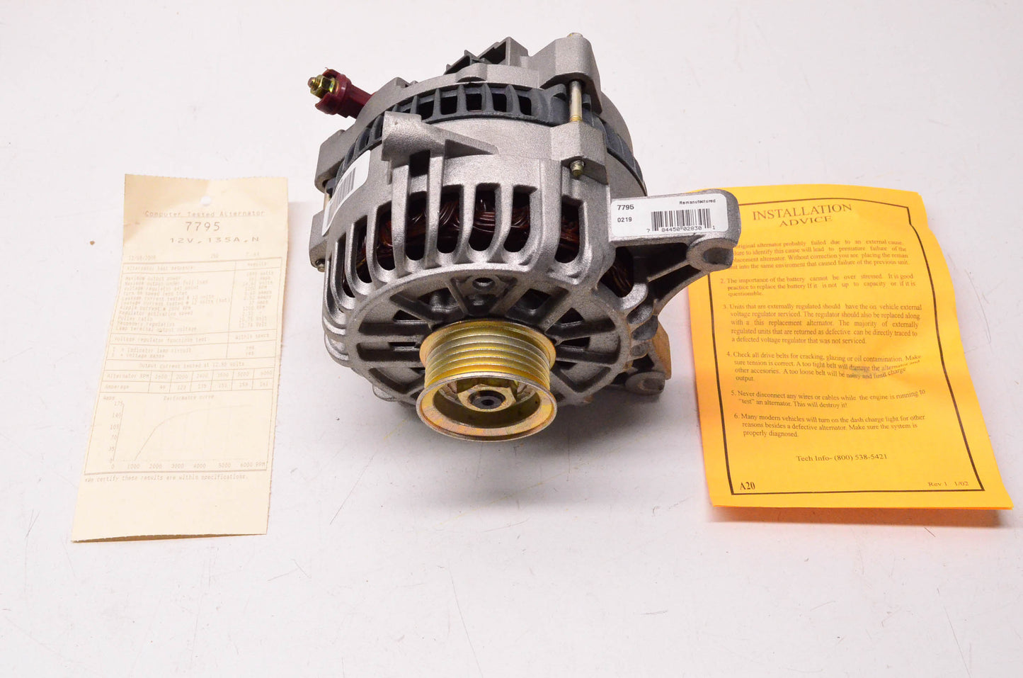 BBB Industries 7795, ERE7795A Remanufactured Alternator NOS