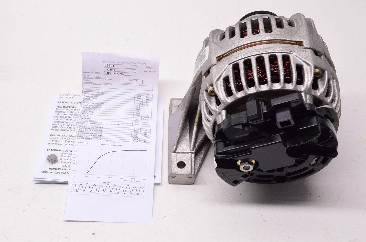 BBB Industries 13801, ERE13801A Remanufactured Alternator NOS