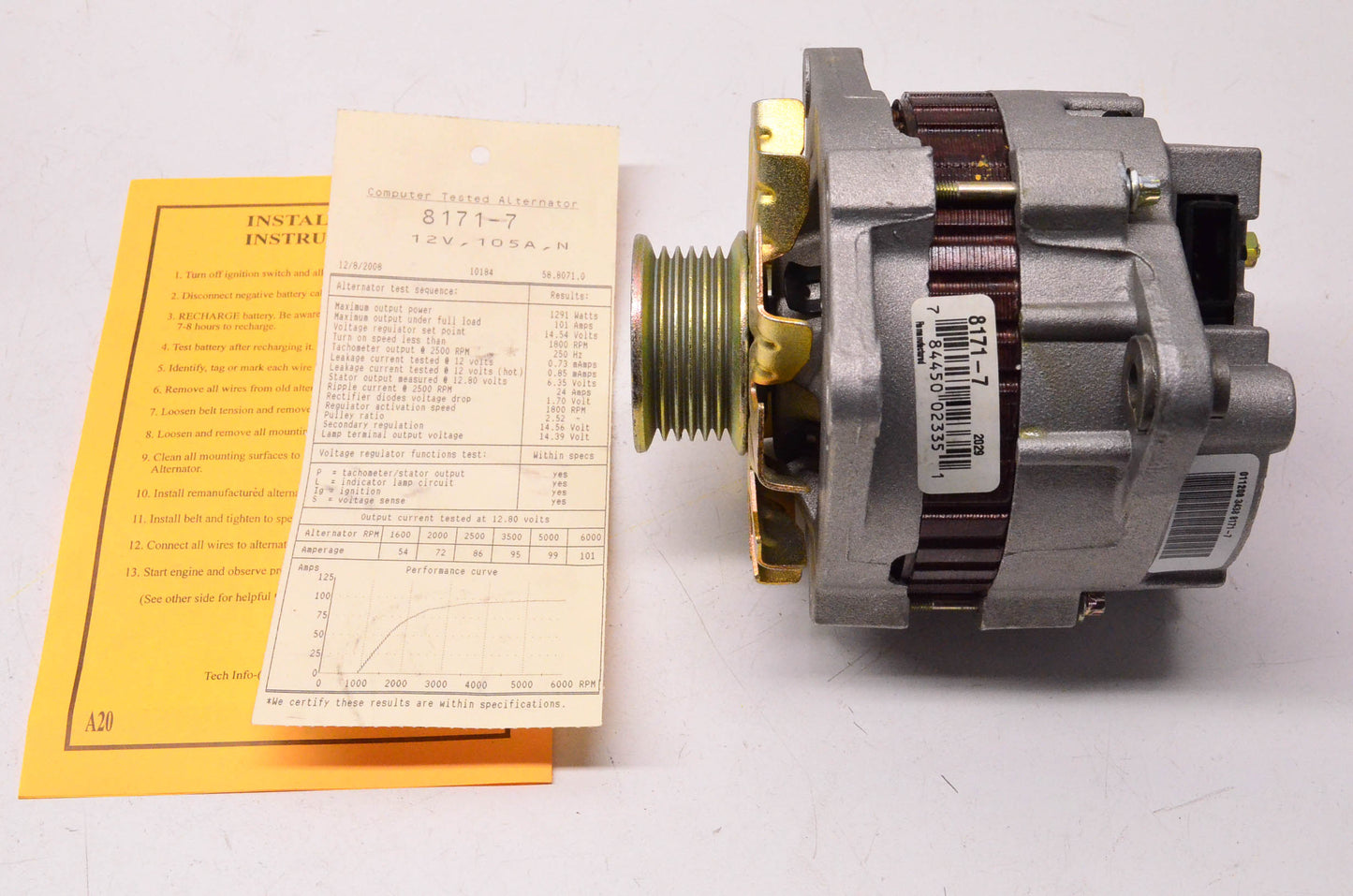 BBB Industries 8171-7, ERE8171-7A Remanufactured Alternator NOS