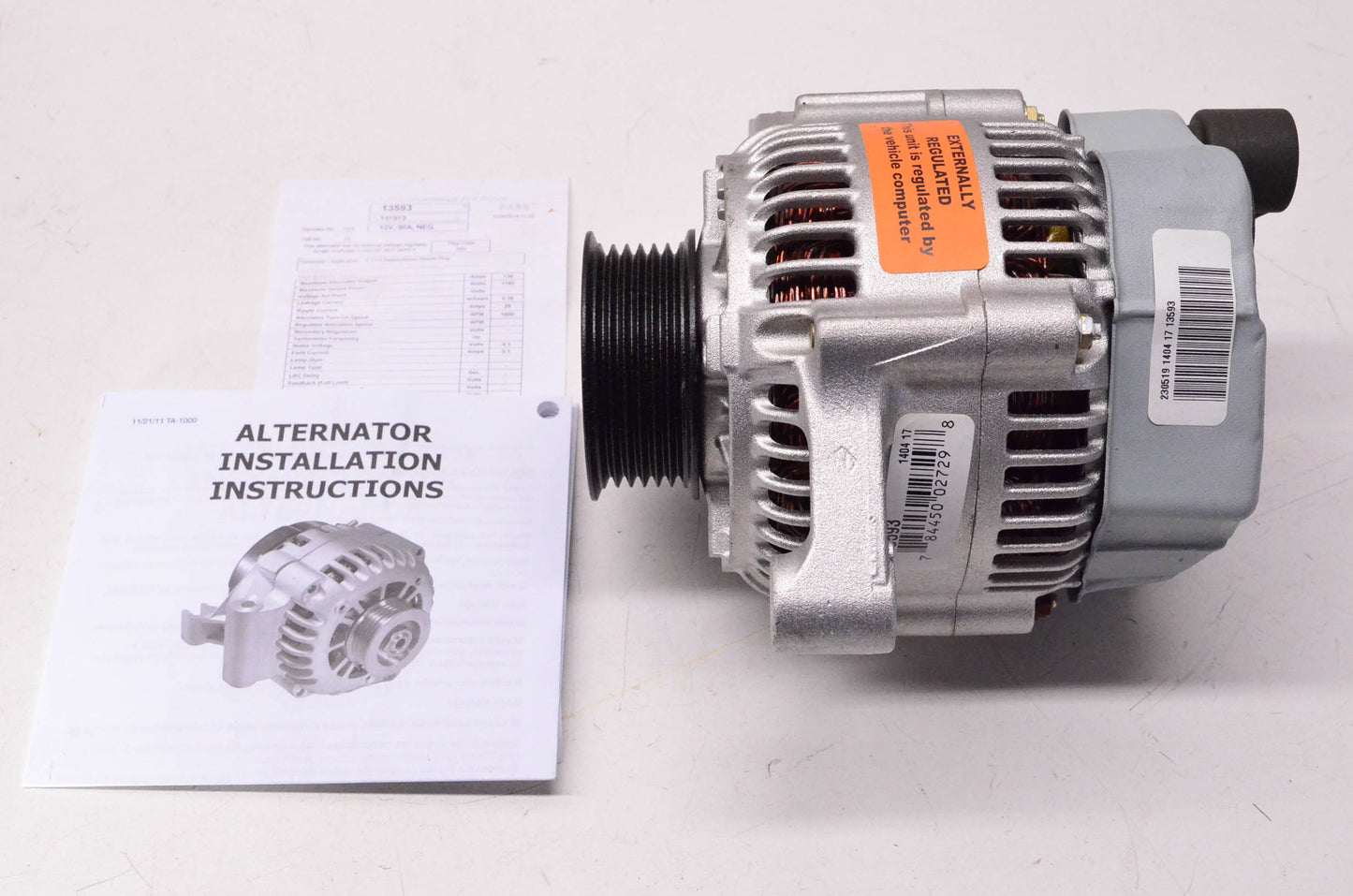 BBB Industries 13593, ERE13593A Remanufactured Alternator NOS