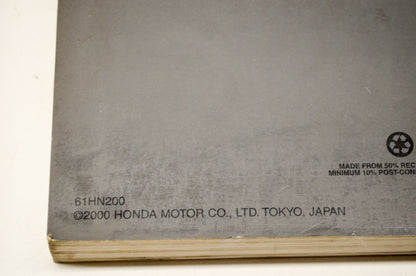 OEM Honda 61HN200 01 TRX500FA Rubicon Service Shop Manual