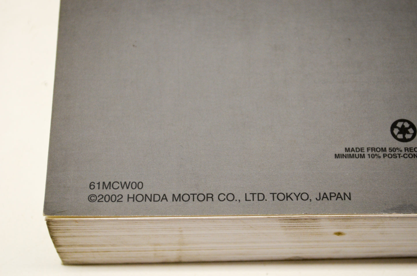 OEM Honda 61MCW00 02 VFR800/A Interceptor Service Shop Manual