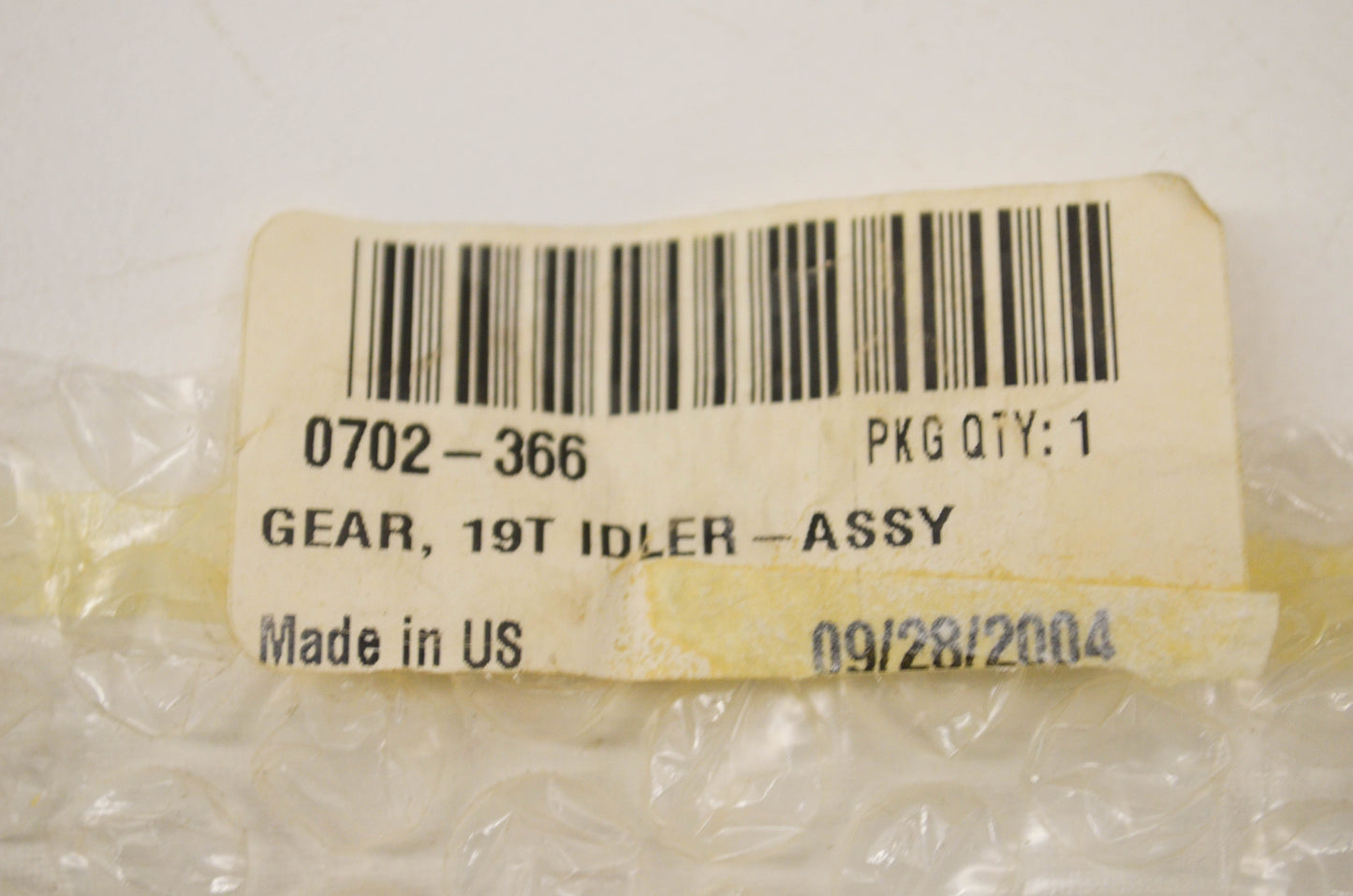 New OEM Arctic Cat 0702-366 19 Tooth Idler Assembly Gear NOS