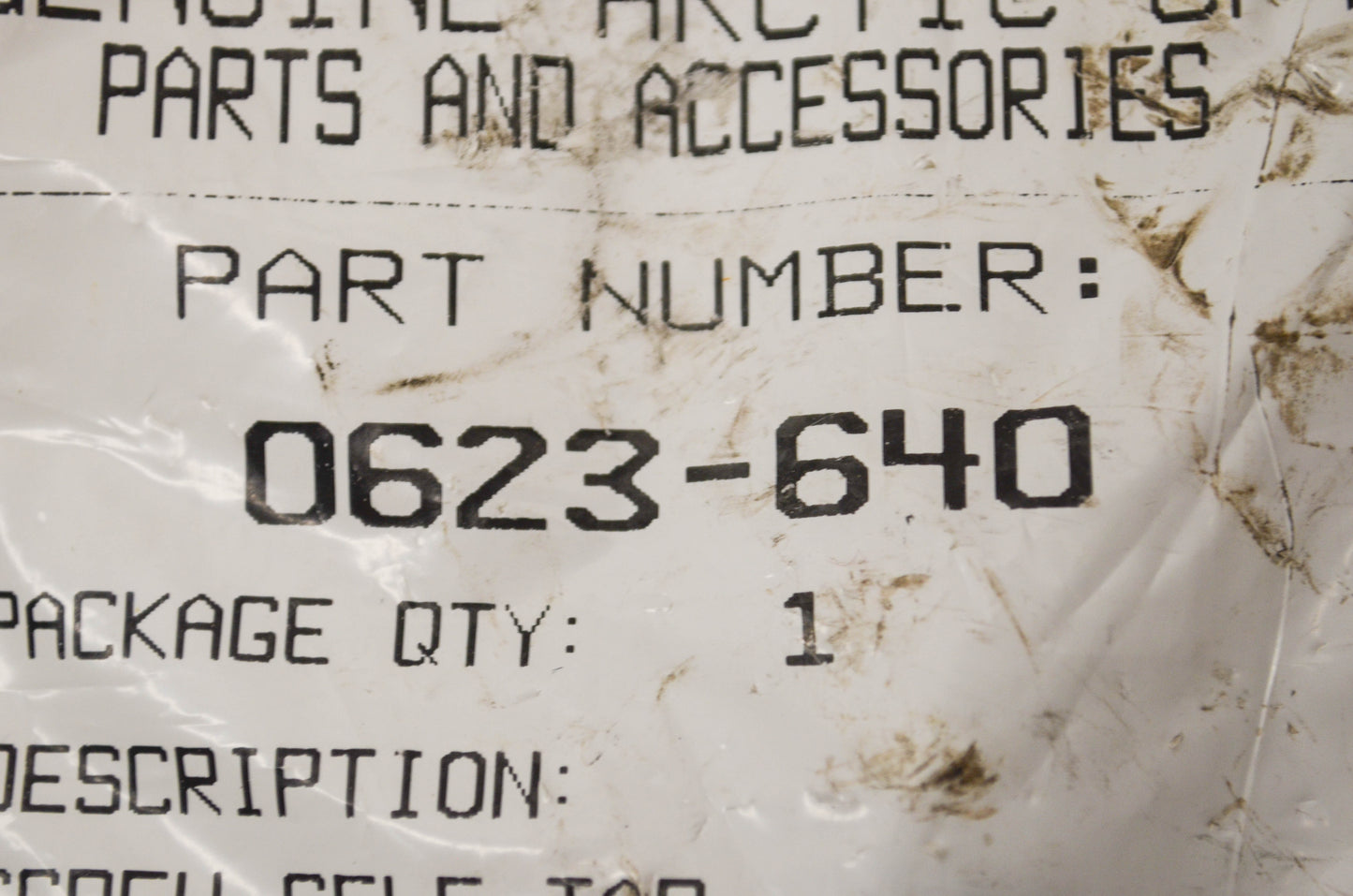 New OEM Arctic Cat 0623-640 Arctic Cat Self Tap Screw NOS