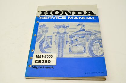 OEM Honda 61KBG08 91-00 CB250 Nighthawk Service Shop Manual