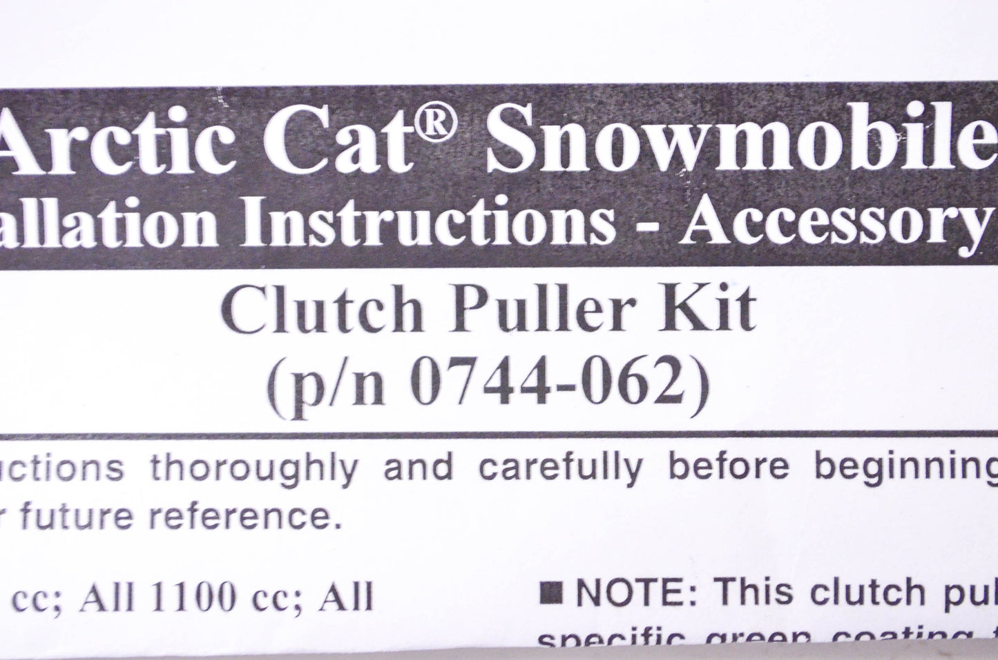 New OEM Arctic Cat 0744-062 Clutch Puller NOS
