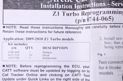 New OEM Arctic Cat 0744-065 ECU Reprogramming Kit NOS