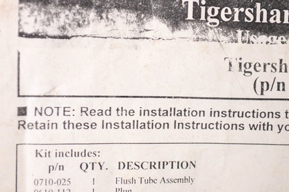 Tigershark 0710-025 Flush Tube