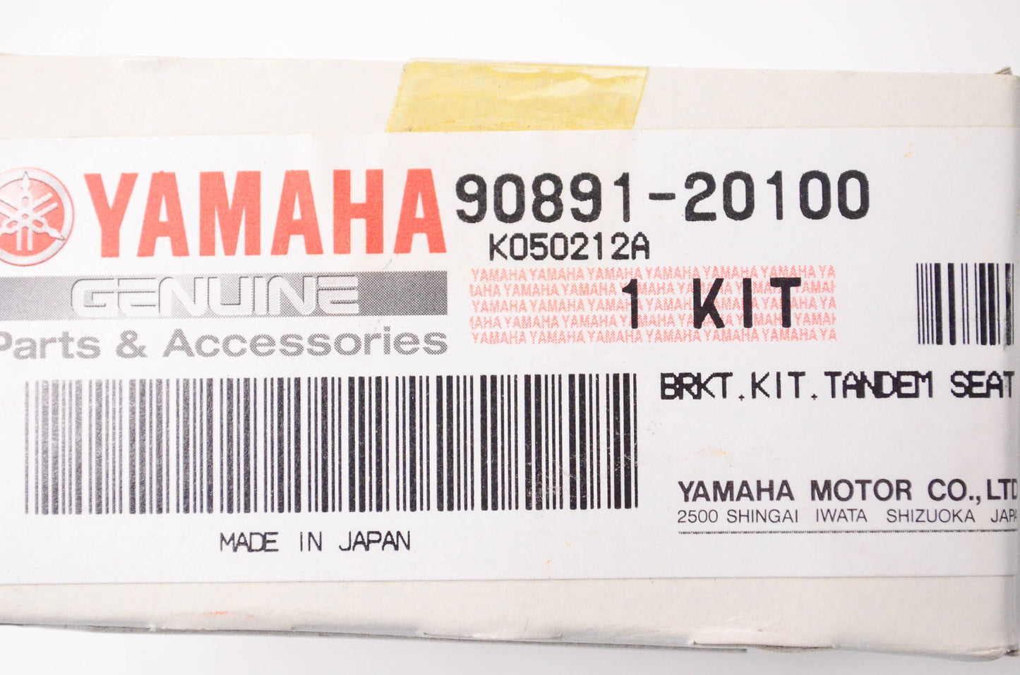 New OEM Yamaha 90891-20100-00 Tandem Bracket Kit NOS