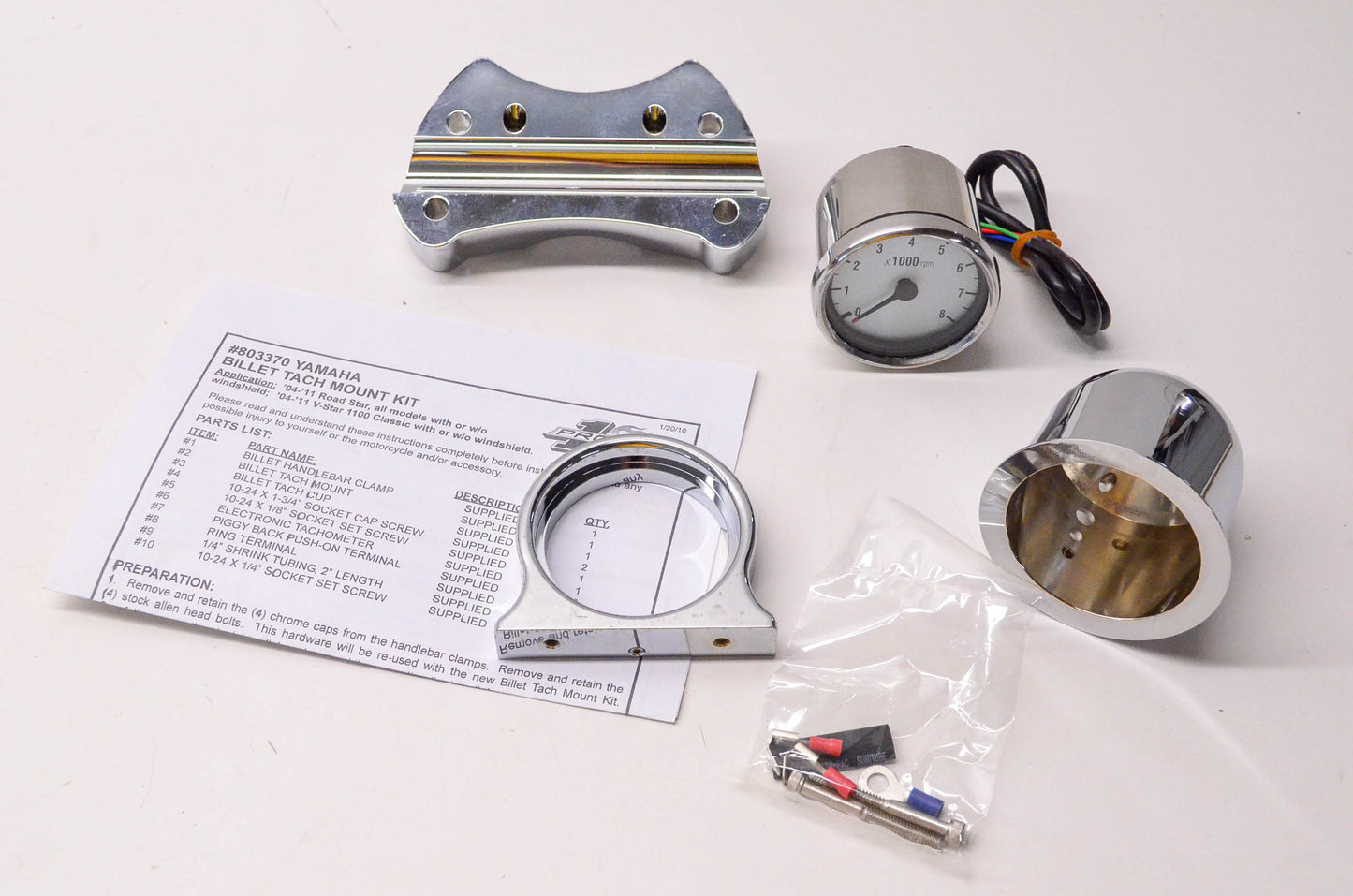 Pro-One 803370 Billet Tachometer Kit NOS