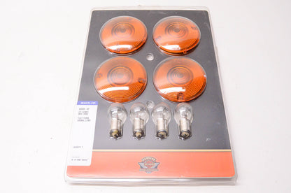 New OEM Harley Davidson 69308-02 Flat Turn Signal Lens Kit NOS